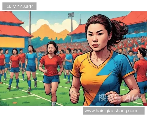 女足球明星手绘海报展现运动之美与女性力量的完美结合